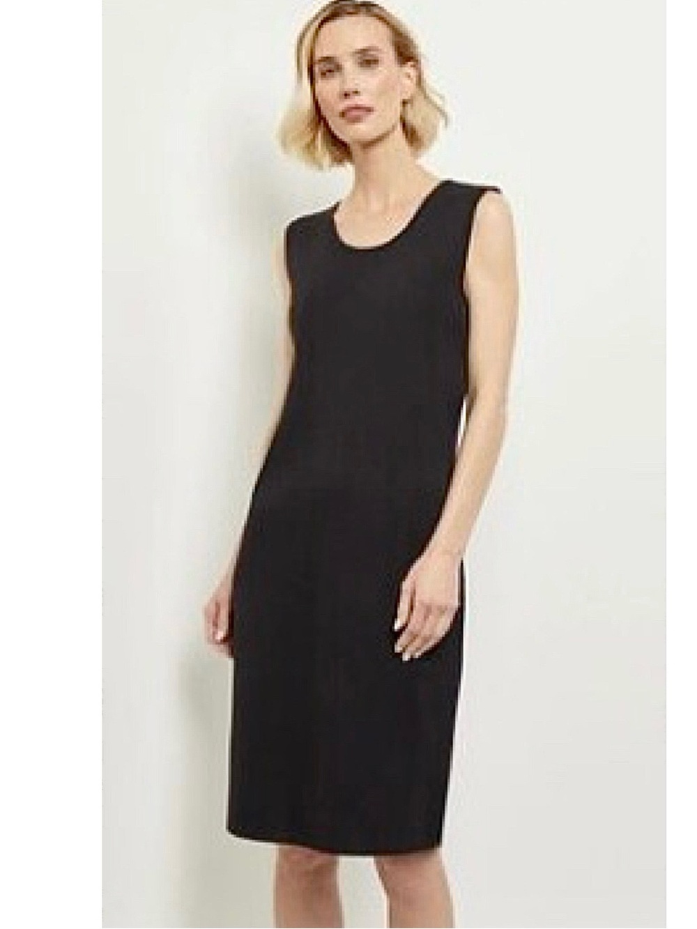 Misook Black Sleeveless Sheath Dress Size Medium